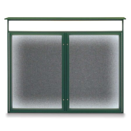 United Visual Products Open Faced Traditional Corkboard, 72x36" UV645A-GOLD-KEYLIME